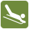 Iconograph of a person riding a sled