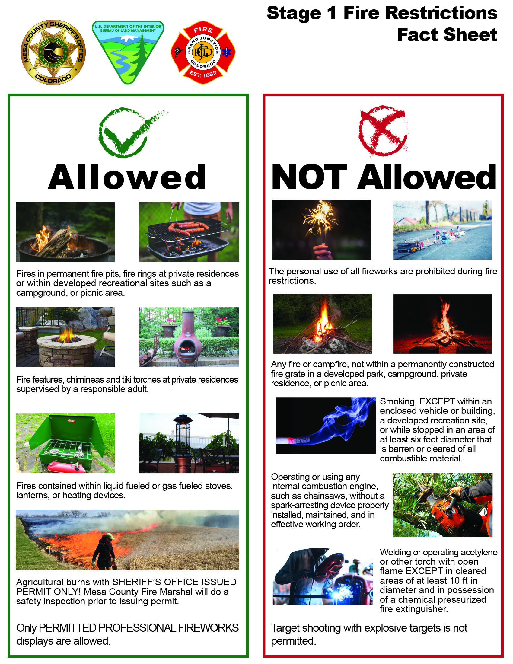 Mesa County Implements Stage 1 Fire Restrictions | Bureau of Land ...