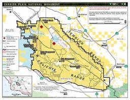 Visitor map of Carrizo Plain National Monument