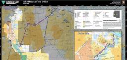 a map reads Lake Havasu Field Office Visitor Map