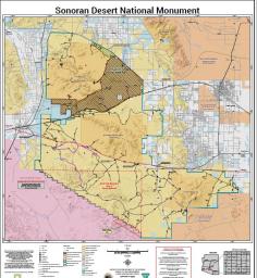 a map of Sonoran Desert National Monument