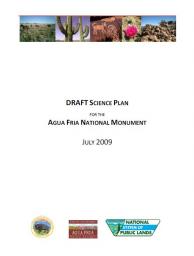 Cover page of Agua Fria National Monument Science Plan publication