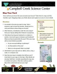 Map Your Yard Nature Learning Activity sheet