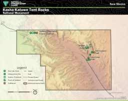 Map of Kasha Katuwe Tent Rocks National Monument