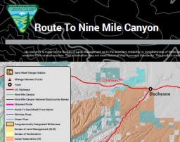 Nine Mile Canyon Road map screenshot