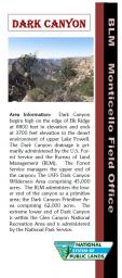 Dark Canyon brochure cover.