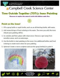 TOTs Snow Painting Activity sheet