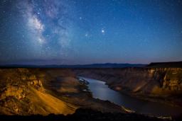 Photo of the Morley Nelson Snake River Birds of Prey National Conservation Area in southwest Idaho at twilight