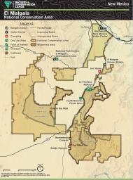 El Malpais National Conservation Area map cover.