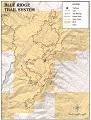 topo map showing trails for the blue ridge system