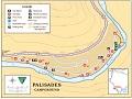 thumbnail of palisades map showing campground and points of interest