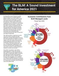 2021 Socioeconomics report of economic contributions from BLM-managed lands