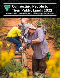 Cover of the 2022 Connect People Report, photo of men working on a trail