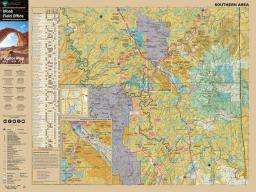 A detailed map of the northern part of the Moab Field Office