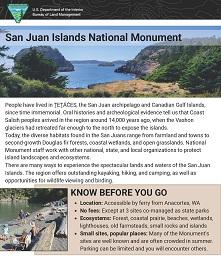 san juan islands fact sheet