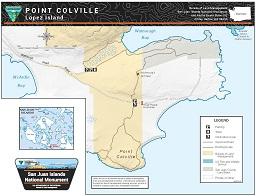map of Point Colville in the San Juan Islands of Washington State