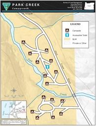 map of Park Creek Campground
