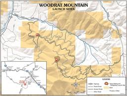Woodrat Mountain Launch Sites Map