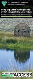 Cover of BLM Idaho's Using Big-Game Hunting Blinds brochure