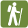 Green hiking icon