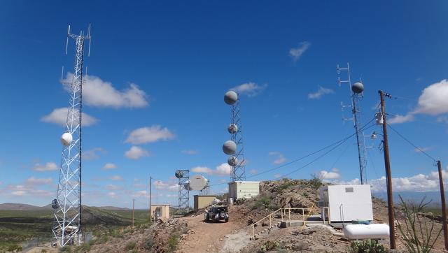 A typical communication site setup in BLM California