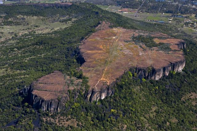 An overhead view of Table Rocks ACEC in Oregon.