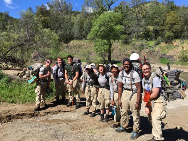 AmeriCorps members stop for a group picture