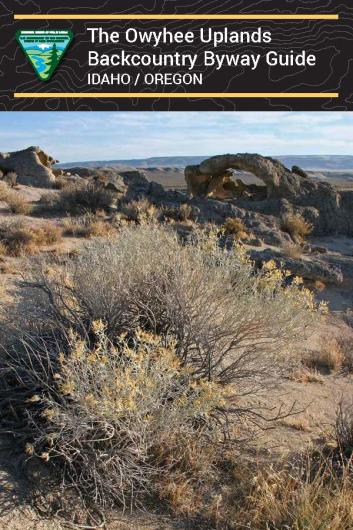 Cover of guidebook showing landscape with sagebrush
