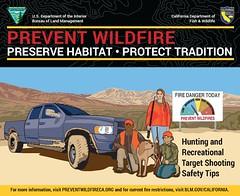 California Target Shooting Graphic: Prevent Wildfires, preserve habitat, protect tradition