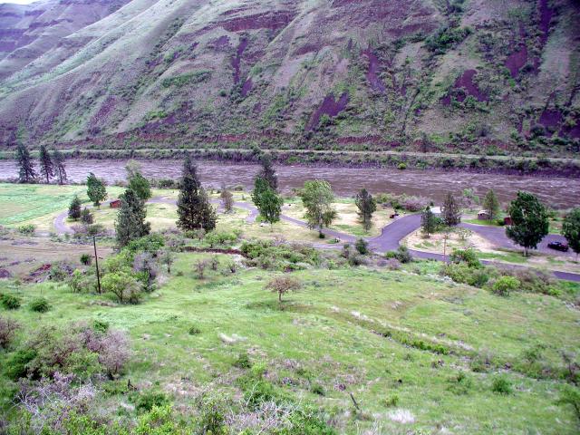 The BLM's popular Hammer Creek recreation site lies along the Lower Salmon River.