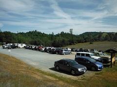 Full gravel parking lot. Photo by Jeff Horn, BLM