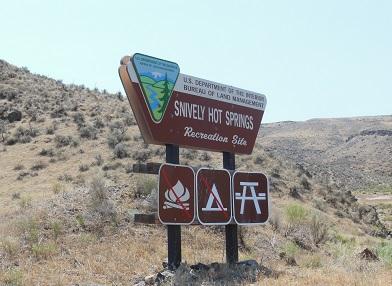 Snively Hot Springs sign