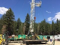 Drill rig in the forest. Photo by Mark Spendel, BLM. 