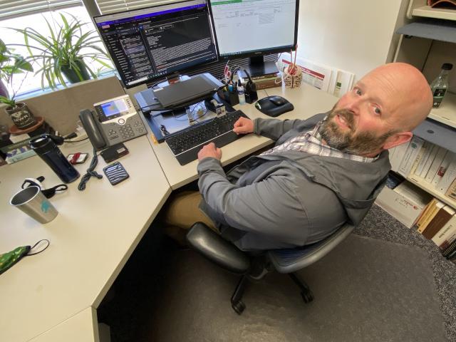 Man at desk