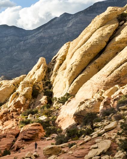 View of sandstone mountains