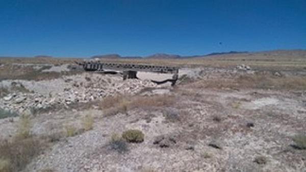 This photo depicts the trestle after the stabilization project was completed. 