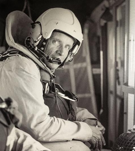 Smokejumper inside plane