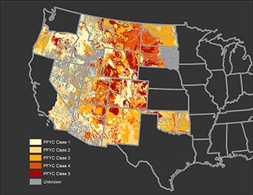 Map showing current progress of the National Potential Fossil Yield Classification dataset