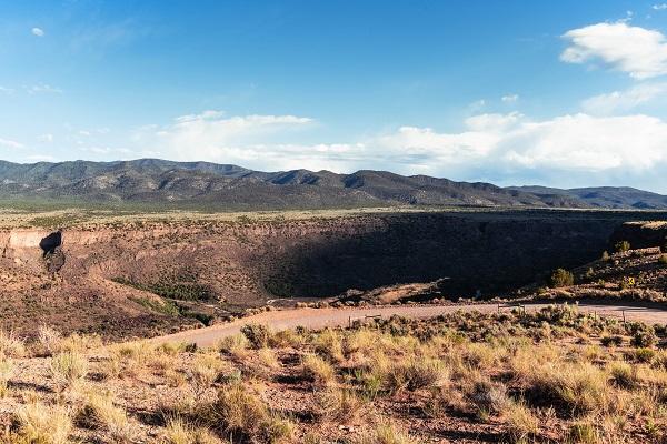 The Río Grande Gorge, located in the Río Grande del Norte National Monument.
