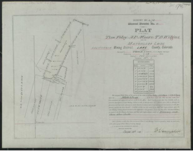 Mineral Survey Plat