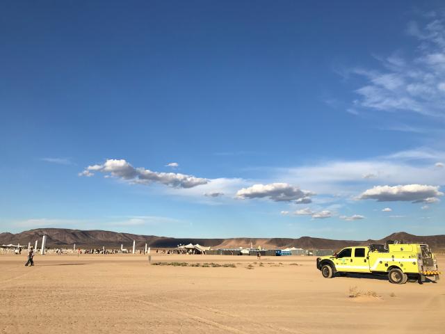 BLM fire truck at Rise festival