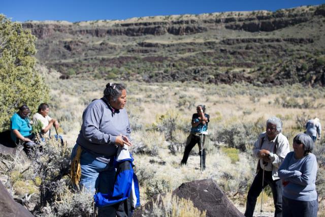 Members of the Comanche Nation Elders Council visit ancestral Comanche sites located at the Río Grande del Norte National Monument in New Mexico
