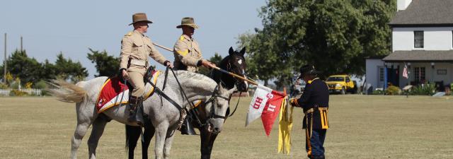 Horses at a ceremony. 