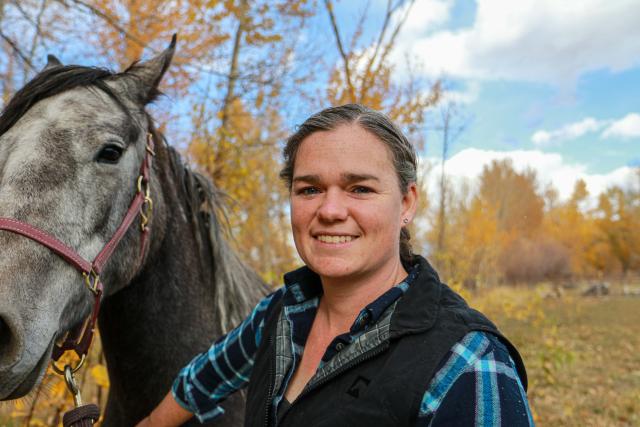 Girl and horse. 