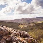 A rocky mountain valley.