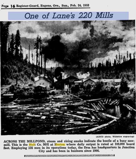 newspaper clipping about hult dam from 1952