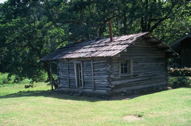 The cabin in 2016, the day it was officially added to the National Register of Historic Places.