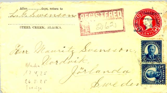 Front of envelope from 1925