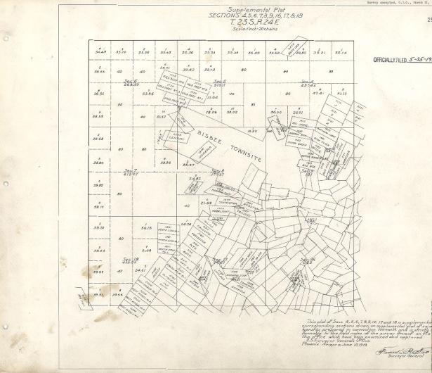 Bisbee, Arizona Survey Plat