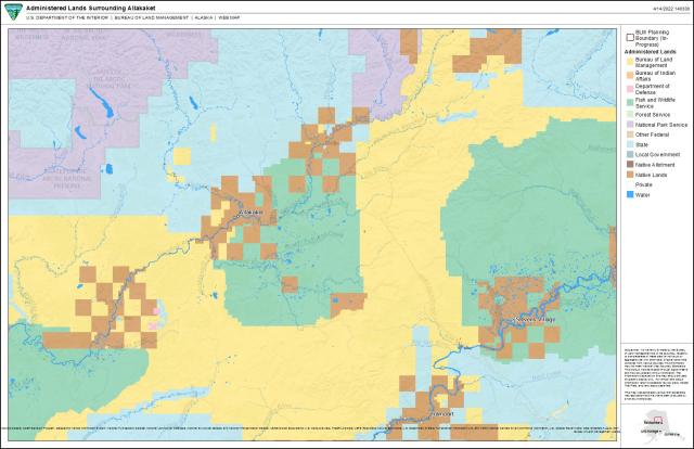 Map of administered lands